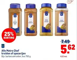 Makro Alle Metro Chef kruiden of specerijen aanbieding