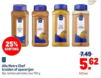 Makro Alle Metro Chef kruiden of specerijen aanbieding