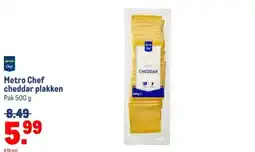 Makro Metro Chef cheddar plakken aanbieding