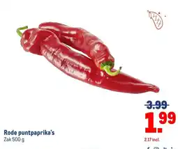 Makro Rode puntpaprika's aanbieding
