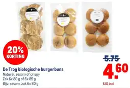 Makro De Trog biologische burgerbuns aanbieding