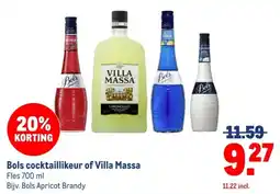 Makro Bols cocktaillikeur of Villa Massa aanbieding