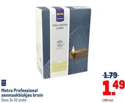 Makro Metro Professional aanmaakblokjes bruin aanbieding