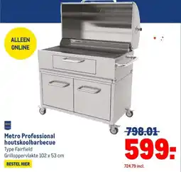 Makro Metro Professional houtskoolbarbecue aanbieding