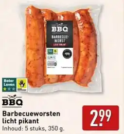 ALDI Barbecueworsten licht pikant aanbieding