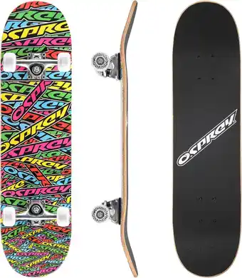 Bol.com Osprey Stickers 31 Double Kick Pro Skateboard - ABEC 5 - Ideaal voor Beginners & Trucs aanbieding