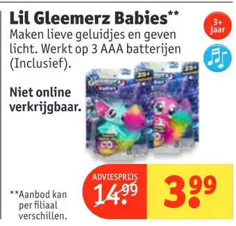 Kruidvat Lil gleemerz babies* aanbieding