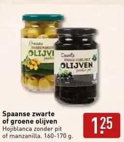 ALDI Spaanse zwarte of groene olijven aanbieding