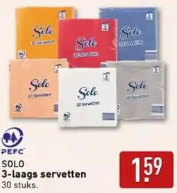 ALDI Solo 3 laags servetten aanbieding