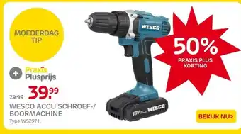 Praxis WESCO ACCU SCHROEF-/ BOORMACHINE aanbieding