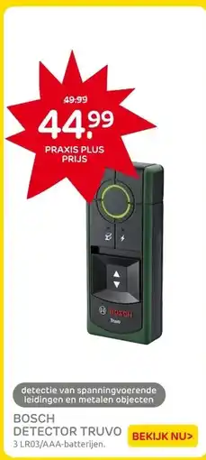 Praxis BOSCH DETECTOR TRUVO aanbieding