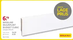 Praxis BASELINE MUURPLINT BUDGET CUBIC aanbieding