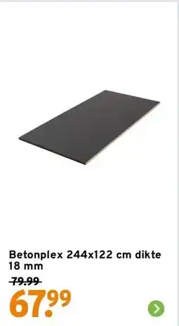 GAMMA Betonplex 244x122 cm dikte 18 mm aanbieding