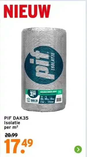 GAMMA PIF DAK35 Isolatie per m² aanbieding