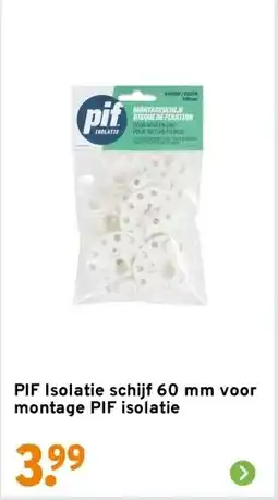 GAMMA PIF Isolatie schijf 60 mm voor montage PIF isolatie aanbieding