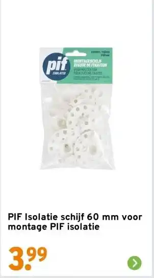GAMMA PIF Isolatie schijf 60 mm voor montage PIF isolatie aanbieding