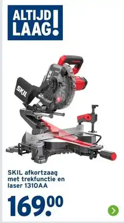 GAMMA SKIL afkortzaag met trekfunctie en laser 1310AA aanbieding