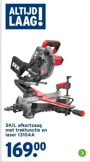 GAMMA SKIL afkortzaag met trekfunctie en laser 1310AA aanbieding
