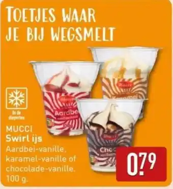 ALDI Mucci swirl ijs aanbieding