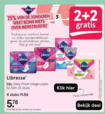 Etos Libresse' aanbieding