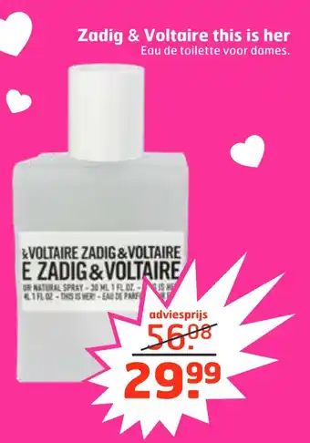 Trekpleister Zadig & Voltaire this is her aanbieding