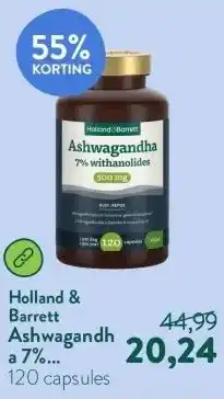Holland & Barrett Ashwagandha 7% withanolides 500mg aanbieding