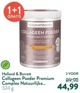 Holland & Barrett Collageen Poeder Premium Complex Natuurlijke Sinaasappelsmaak - 324g aanbieding