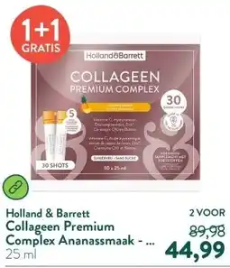 Holland & Barrett Collageen Premium Complex Ananassmaak - 30 shots aanbieding
