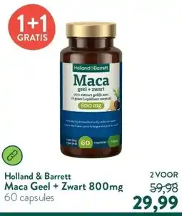 Holland & Barrett Maca Geel + Zwart 800mg aanbieding