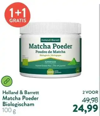 Holland & Barrett Matcha Poeder Biologischam aanbieding