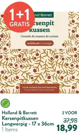 Holland & Barrett Kersenpitkussen Langwerpig - 17 x 36cm aanbieding