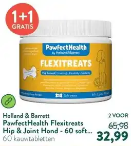 Holland & Barrett PawfectHealth Flexitreats Hip & Joint Hond - 60 soft treats aanbieding