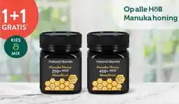 Holland & Barrett 1+1 gratis Op alle H&B Manuka honing aanbieding