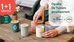 Holland & Barrett 1+1 GRATIS Op alle De Tuinen geurkaarsen aanbieding