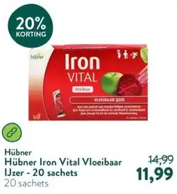 Holland & Barrett Hübner Iron Vital Vloeibaar IJzer - 20 sachets aanbieding