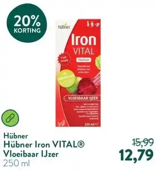 Holland & Barrett Hübner Iron VITAL® Vloeibaar IJzer aanbieding