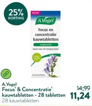 Holland & Barrett Focus¹ & Concentratie¹ kauwtabletten - 28 tabletten aanbieding