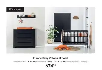 Babypark Europe Baby Vittoria III zwart aanbieding