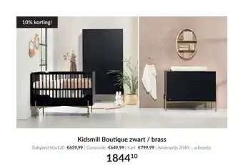 Babypark Kidsmill Boutique zwart, brass aanbieding