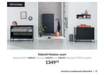 Babypark Kidsmill Modular zwart aanbieding