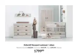 Babypark Kidsmill Newport oatmeal, eiken aanbieding