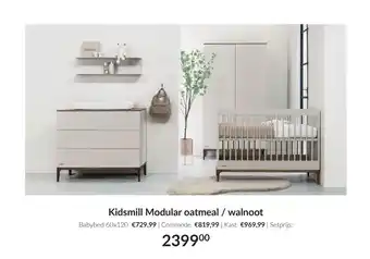 Babypark Kidsmill Modular oatmeal / walnoot aanbieding