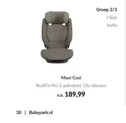 Babypark Maxi Cosi aanbieding