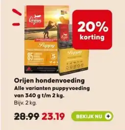 Pets Place Orijen hondenvoeding aanbieding