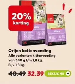 Pets Place Orijen kattenvoeding aanbieding