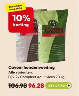 Pets Place Cavom hondenvoeding aanbieding