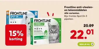 Pets Place Frontline anti-vlooien en tekenmiddelen aanbieding