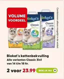 Pets Place Biokat's kattenbakvulling aanbieding