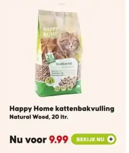 Pets Place Happy Home kattenbakvulling Natural Wood aanbieding