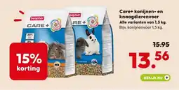 Pets Place Care+ konijnen en knaagdierenvoer aanbieding